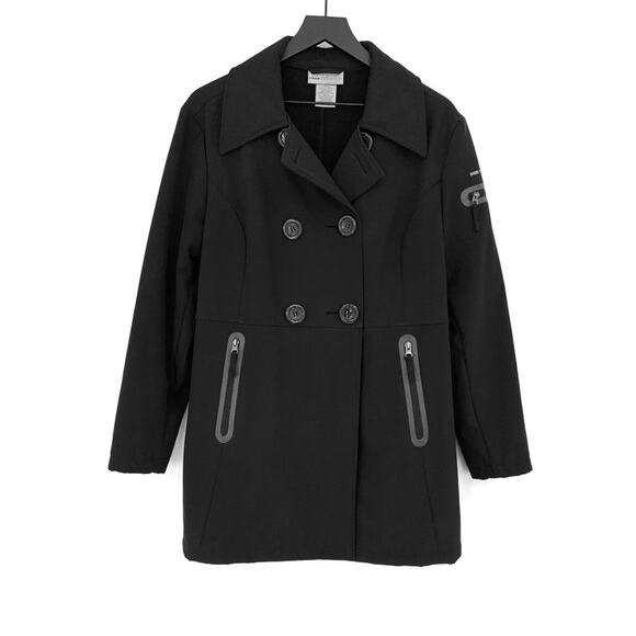 FREE COUNTRY Softshell Parka Coat Black L - Picture 1 of 13